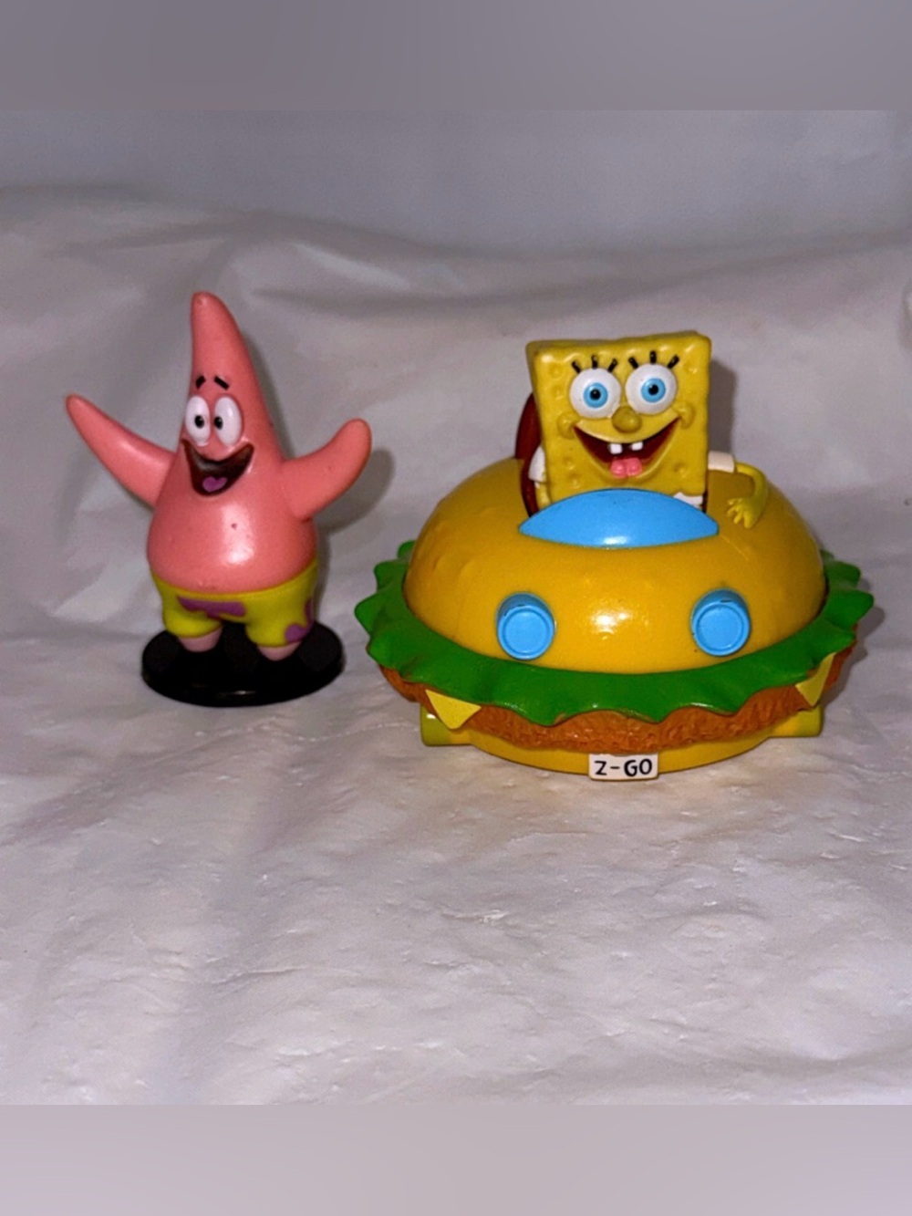 SpongeBob SquarePants Z GO Krabby Patty Wagon toy car and Patrick star bundle